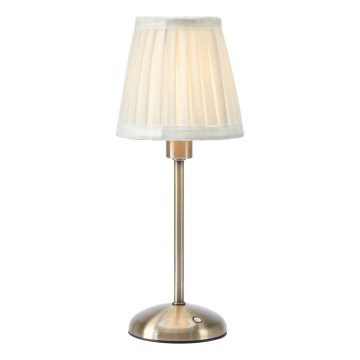 Markslöjd 109126 - Lampe de table LED dimmable rechargeable à commande tactile ANNO 1xE14/2W/2000 mAh blanc/laiton