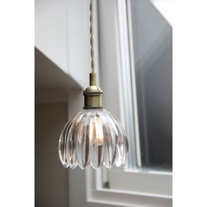 Markslöjd 109136 - Pendellamp aan kabel GOTA 1xE14/40W/230V Ø 13 cm messing/helder