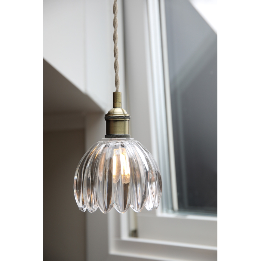 Markslöjd 109136 - Suspension sur câble GOTA 1xE14/40W/230V laiton/transparent