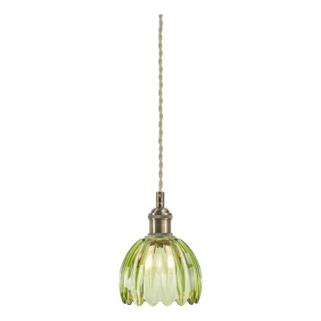 Markslöjd 109138 - Hanglamp met kabel GOTA 1xE14/40W/230V Ø 13 cm rookgroen/messing