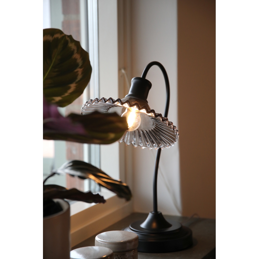 Markslöjd 109151 - Tafellamp NOVIA 1xE27/60W/230V zwart/rookgrijs