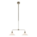 Markslöjd 109160 - Hanglamp VELA met stang 2xE27/60W/230V wit/messing