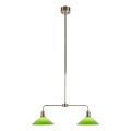 Markslöjd 109161 - Hanglamp met stang VELA 2xE27/60W/230V groen/messing