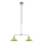 Markslöjd 109161 - Suspension sur tige VELA 2xE27/60W/230V vert/laiton