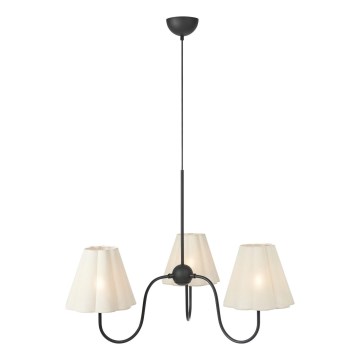 Markslöjd 109172 - Hanglamp aan kabel VEYA 3xE14/40W/230V linnen/zwart