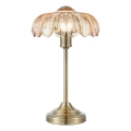 Markslöjd 109180 - Lampe de table KURAGE 1xE27/60W/230V laiton/beige fumé