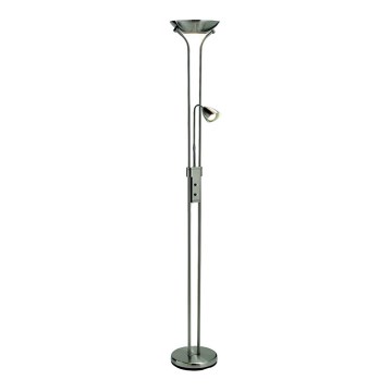 Markslöjd 111241 - Dimbare staande lamp DETROIT 1xR7s/230W/230V + 1xGU10/35W glanzend chroom