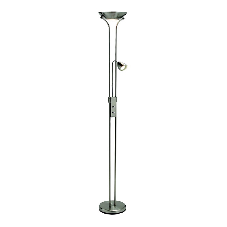 Markslöjd 111241 - Dimbare staande lamp DETROIT 1xR7s/230W/230V + 1xGU10/35W glanzend chroom