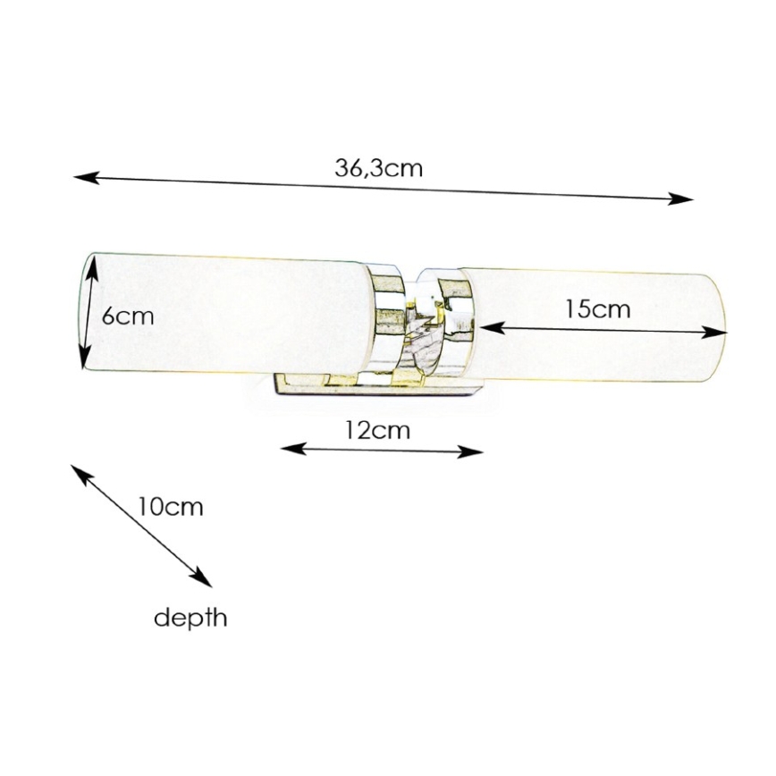 Markslöjd 234841, 450712 - Badkamer verlichting STELLA 2x E14 / 40W / 230V IP44