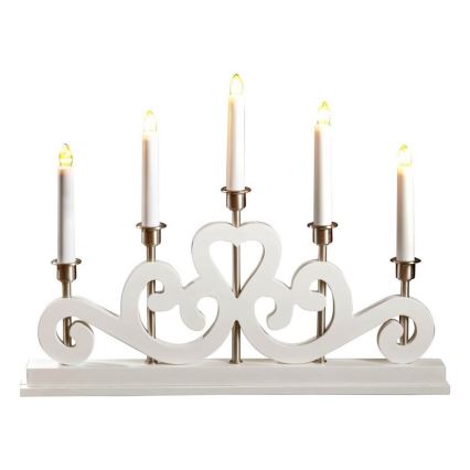 Markslöjd 700640 - Chandelier de Noël SVANEHOLM 5xE10/3W/230V blanc