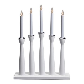 Markslöjd 702229 - Bougeoir de Noël MASESKÄR 5xE10/3W/230V blanc