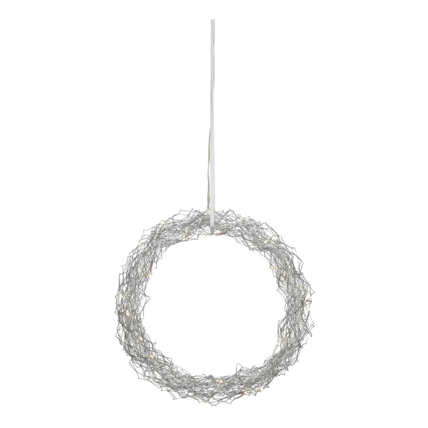 Markslöjd 703442 - LED Kerstversiering JULLE 30xLED/0,03W/3xAA zilver