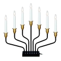 Markslöjd 703578 - Kerstkandelaar BROSA 7xE10/3W/230/34V zwart