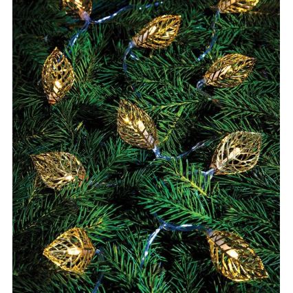 Markslöjd 703859 - Guirlande décorative LED LEAF LED/3xAA 1,85m blanc chaud