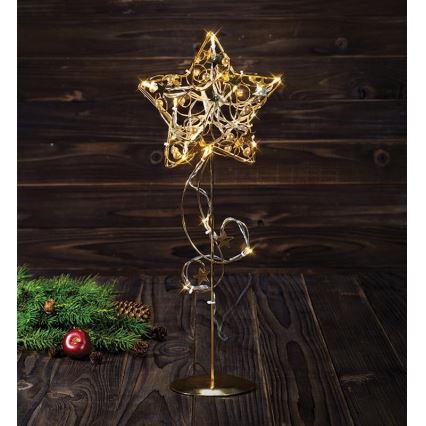 Markslöjd 703900 - Décoration de Noël LED HAGABERG 20xLED/0,5W/230/24V or