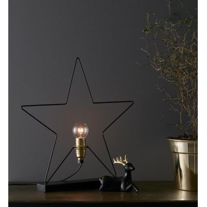 Markslöjd 703935 Rapp - Zwarte Kerstdecoratie 1xE14 / 25W / 230V