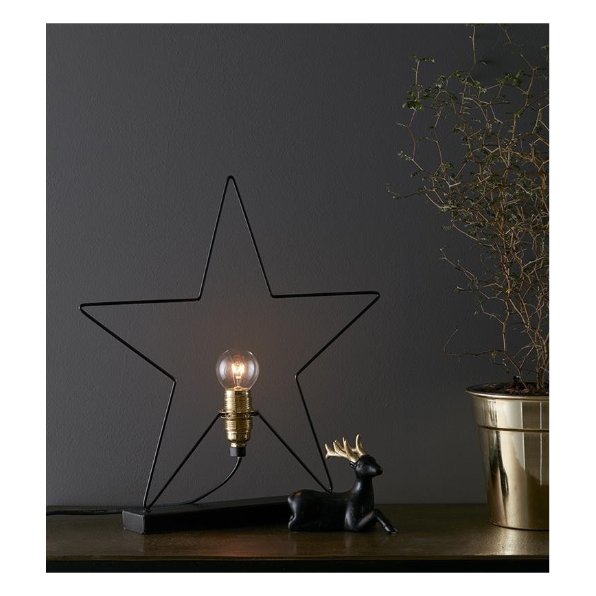 Markslöjd 703935 Rapp - Zwarte Kerstdecoratie 1xE14 / 25W / 230V