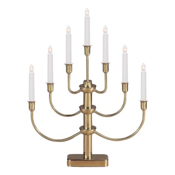 Markslöjd 704415 - Kerstkandelaar GYLLING 7xE10/3W/230V goud