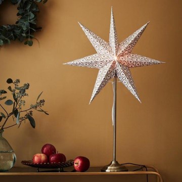 Markslöjd 705310 - Décoration de Noël BAROQUE 1xE14/25W/230V 65 cm blanc/chrome mat
