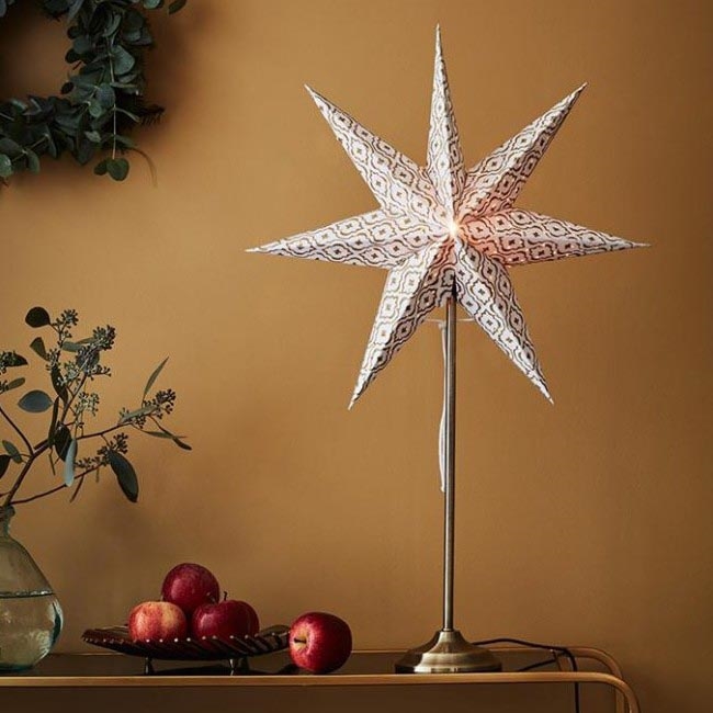 Markslöjd 705310 - Décoration de Noël BAROQUE 1xE14/25W/230V 65 cm blanc/chrome mat