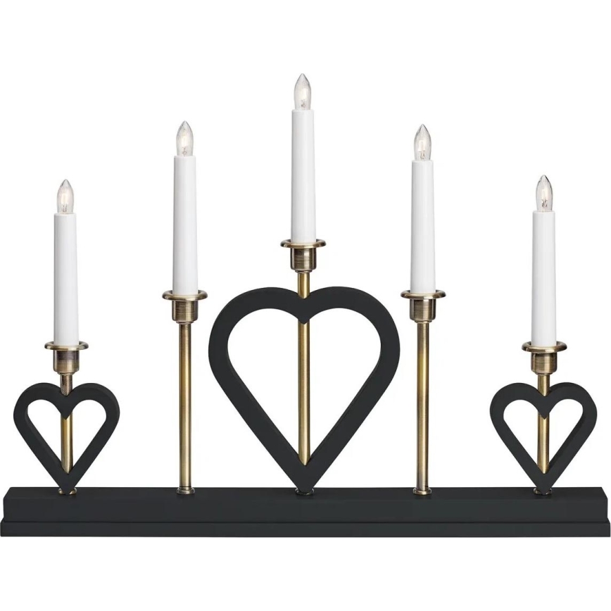 Markslöjd 705938 - Chandelier de Noël MELISSA 5xE10/3W/230V noir/laiton