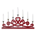 Markslöjd 706210 - Bougeoir de Noël NIGHTFALL 7xE10/3W/230V rouge/laiton