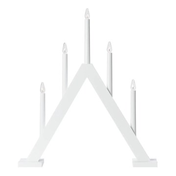 Markslöjd 706222 - Kerstkandelaar ARIELE 5xE10/3W/230V dennenhout/wit