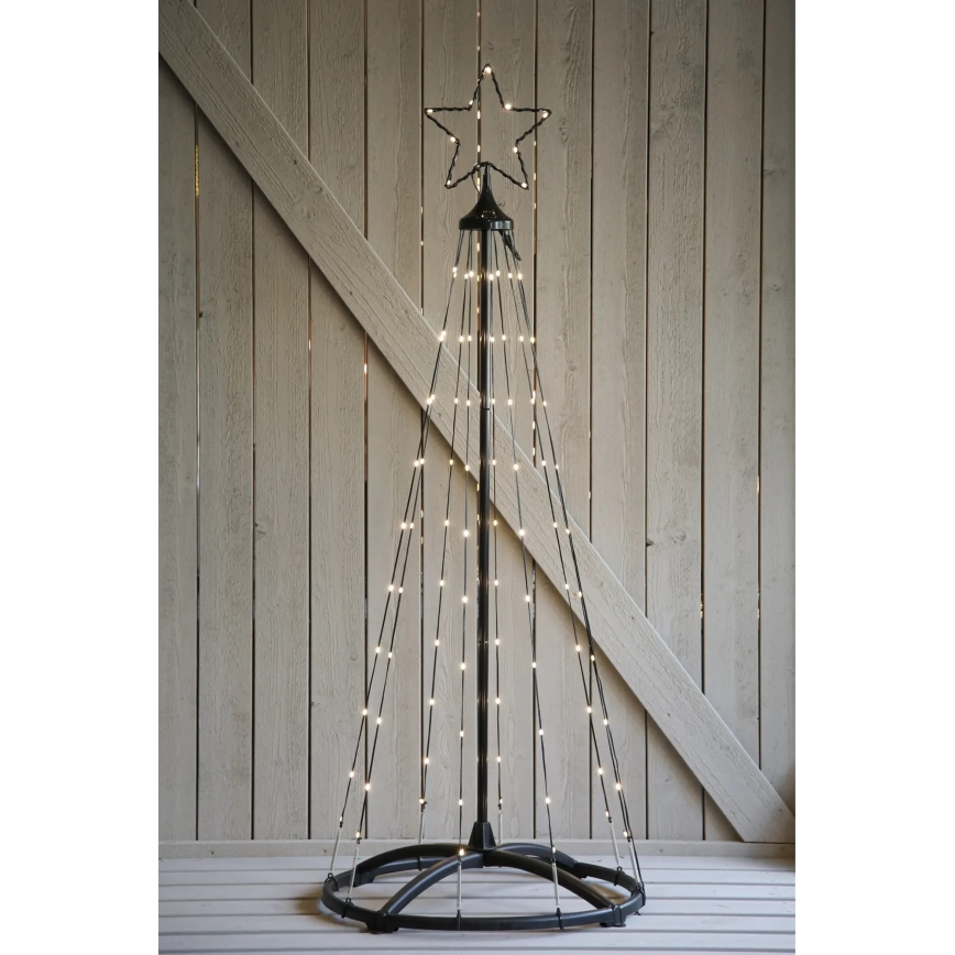 Markslöjd 706328 - LED buiten kerstdecoratie ABETO 90xLED/2,7W/230V 1,2m IP44 zwart