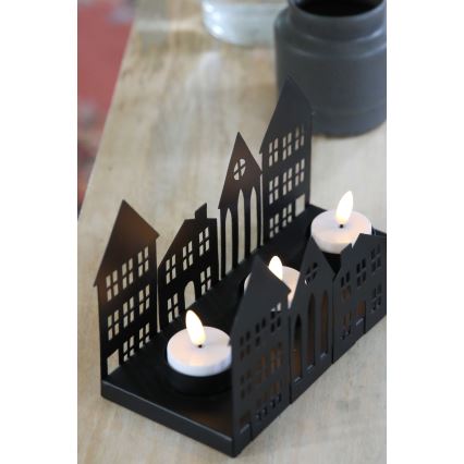 Markslöjd 706364 - LED kerstkandelaar YORK 3xLED/0,1W/1xCR2032 zwart