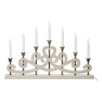 Markslöjd 706452 - Chandelier de Noël NIGHTFALL 7xE10/3W/230V beige/laiton