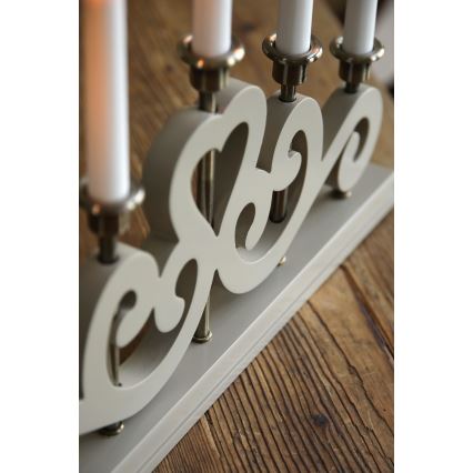 Markslöjd 706453 - Bougeoir de Noël ENEBY 5xE10/3W/230V beige/laiton
