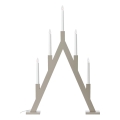 Markslöjd 706470 - Kerstkandelaar BJURFORS 5xE10/3W/230V dennen/beige