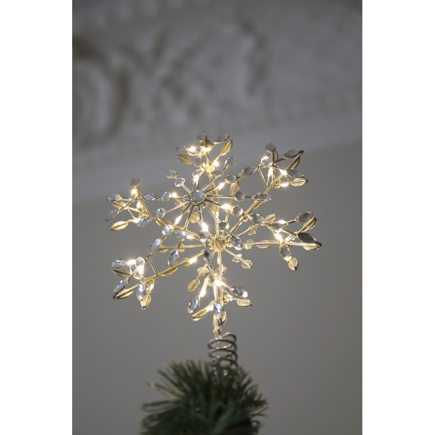 Markslöjd 706555 - LED kerstster voor in de kerstboom GLINA LED/2,16W/2xAA zilver