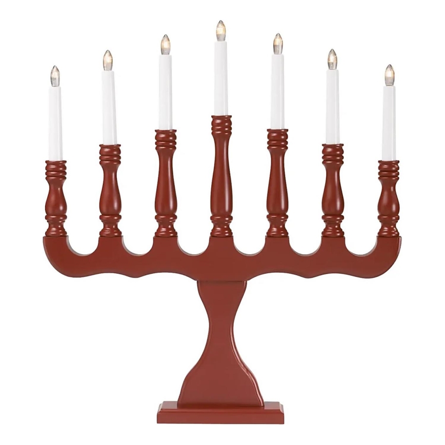 Markslöjd 8004,1 - Bougeoir de Noël SVANEHOLM 7xE10/3W/230V pin/rouge