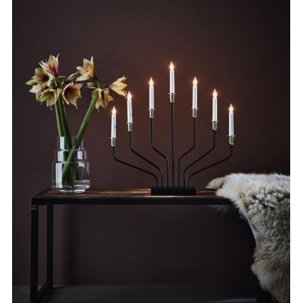 Markslöjd - Kerstkandelaar BROSA XL 7x E10 / 3W / 230V