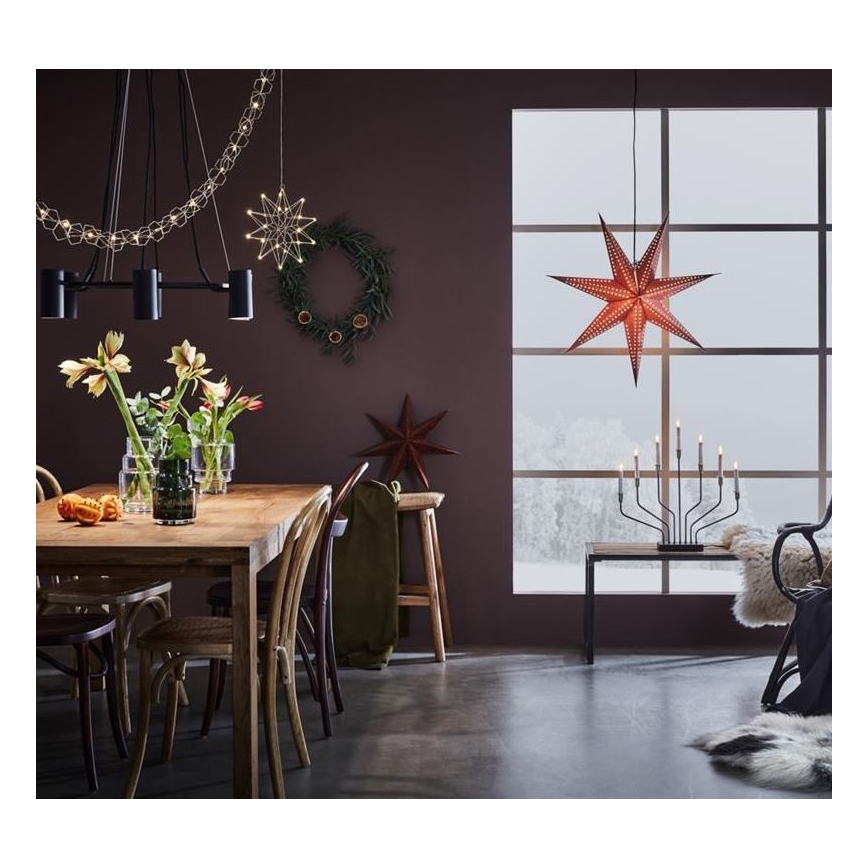 Markslöjd - Kerstkandelaar BROSA XL 7x E10 / 3W / 230V
