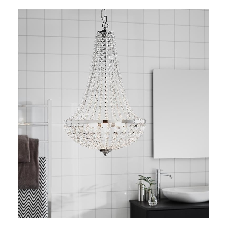 Markslöjd - Kristallen badkamer kroonluchter aan ketting 3x G9 / 20W / 230 IP44