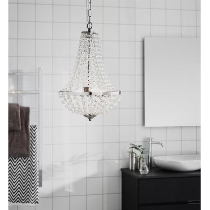 Markslöjd - Kristallen badkamer kroonluchter aan ketting GRÄNSÖ 2x G9 / 20W / 230V