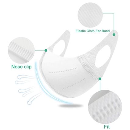 Masque facial KN90 NR D 100pcs