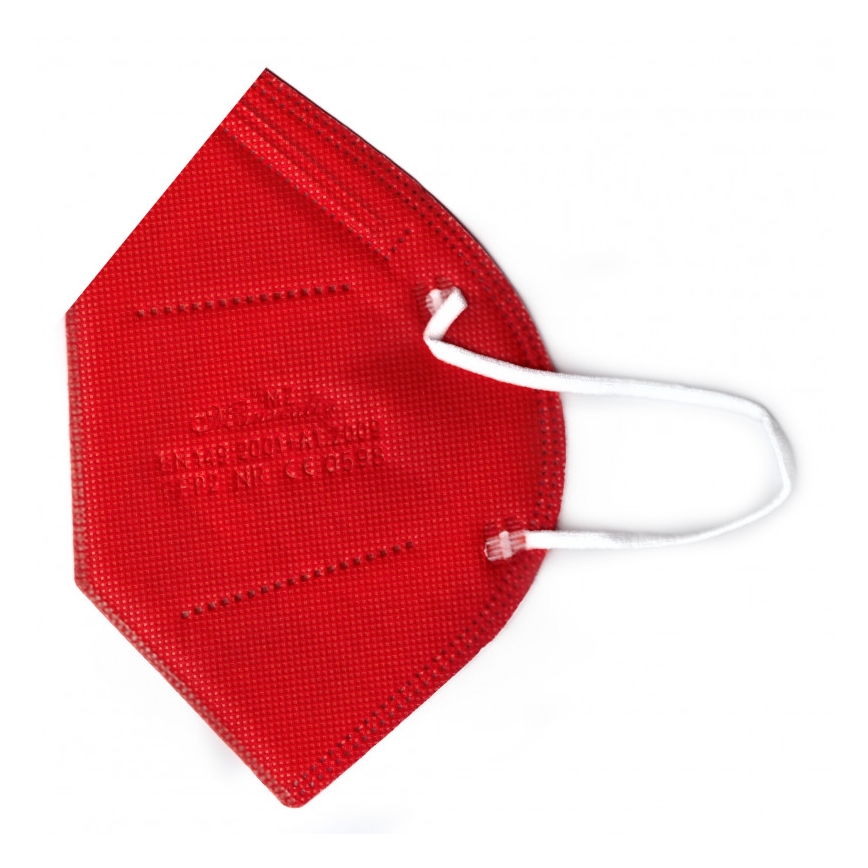 Masque FFP2 NR CE 2163 rouge 1pc