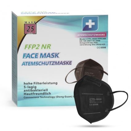 Masque Media Sanex FFP2 NR / KN95 Noir 100pcs