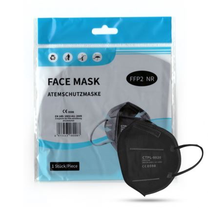 Masque Media Sanex FFP2 NR / KN95 Noir 100pcs