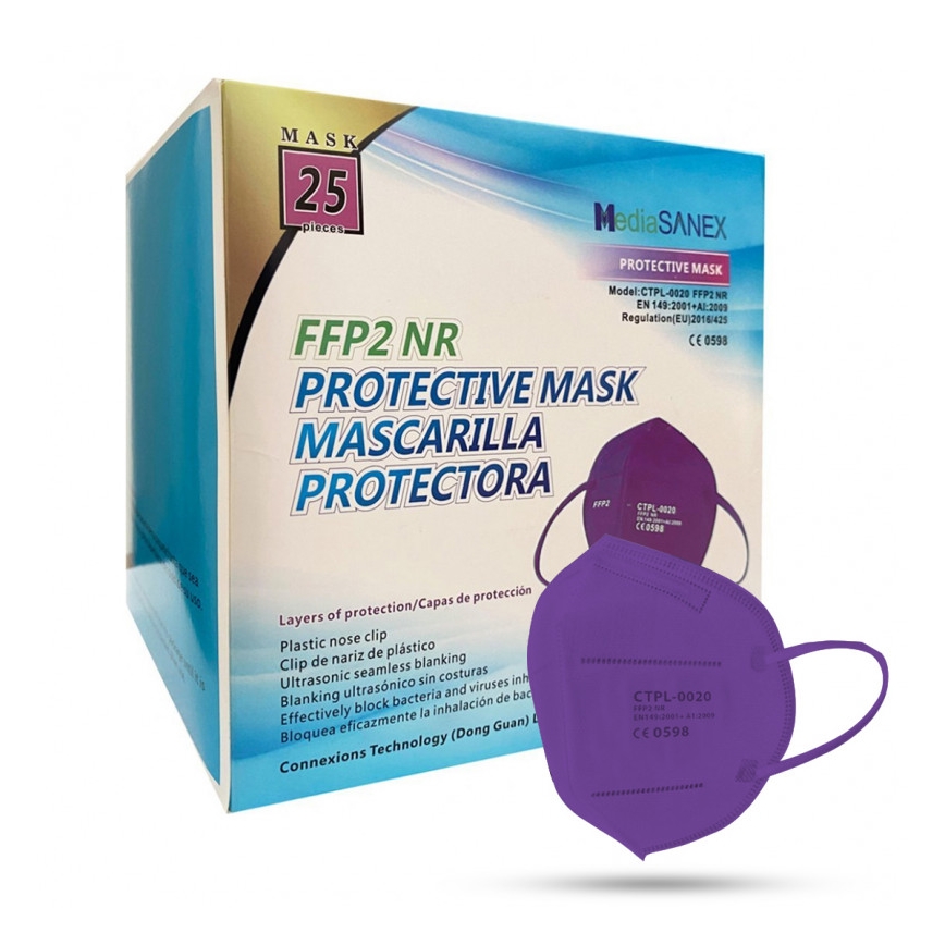 Masque Media Sanex FFP2 NR / KN95 violet 1pc