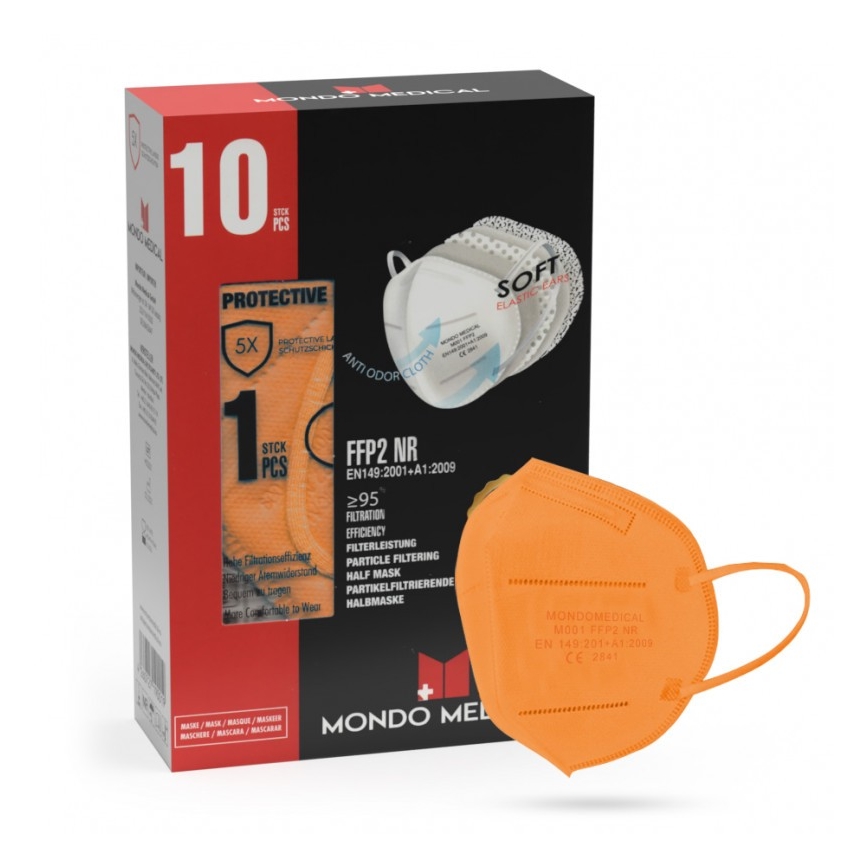 Masque Mondo Medical FFP2 NR orange 20pcs
