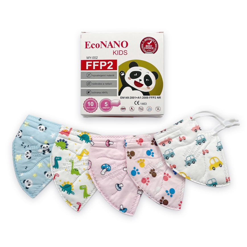 Masque taille enfant FFP2 NR Kids Champignons 1pc