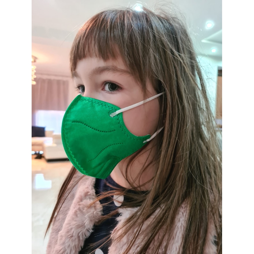 Masque taille enfant FFP2 NR Kids vert 100pcs
