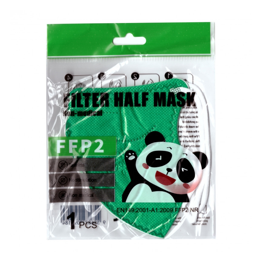 Masque taille enfant FFP2 NR Kids vert 100pcs