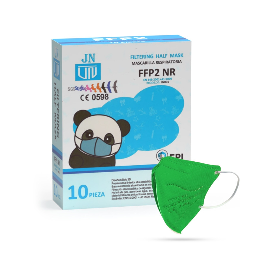 Masque taille enfant FFP2 NR Kids vert 100pcs