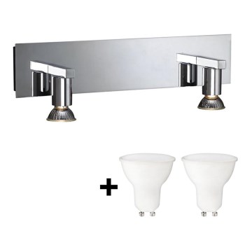 Massive 34026/11/10 - LED Badkamer wandlamp HORIZON 2xGU10/6W + 2xGU10/50W