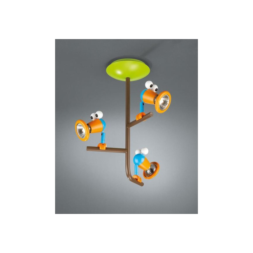 Massive 56313/55/10 - LED Spotlamp kinderkamer BIRDEY 3xGU10/3,5W/230V